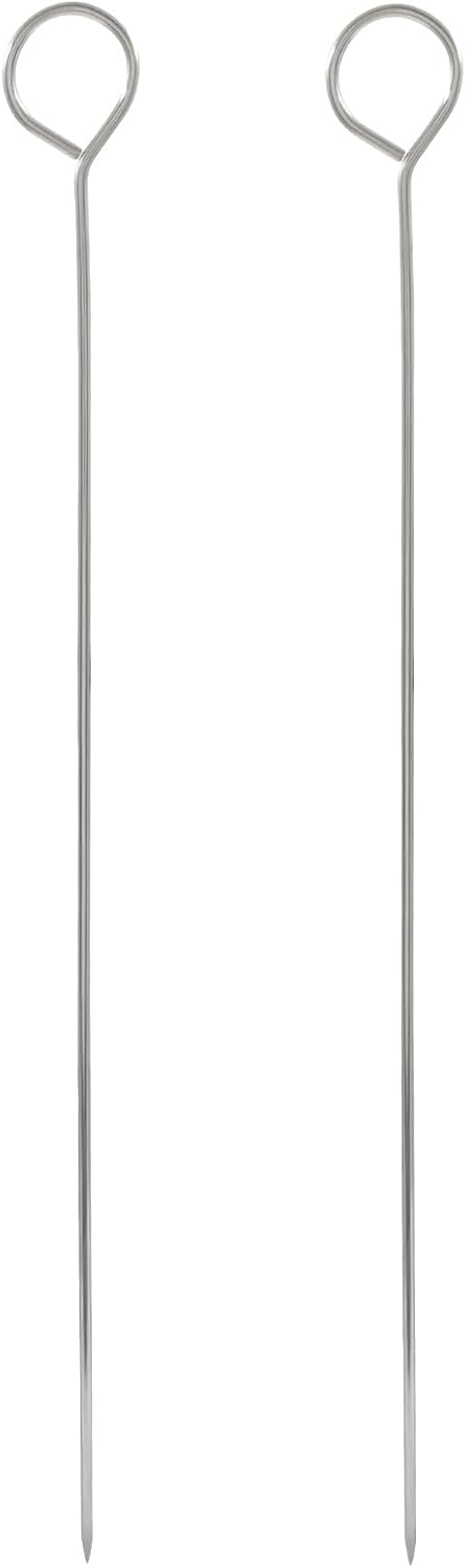 Pinchos de acero inoxidable para barbacoa Shish Kebab reutilizables