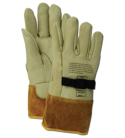 Guantes trabajo eléctricos cuero 3 pares talla 12 marrón