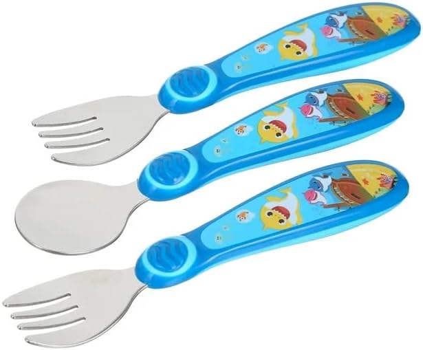 Juego 3 Pzas Tenedores y Cucharas para Niños