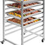 Estante pan 10 niveles aluminio 530lb capacidad ruedas freno