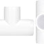 Conectores PVC en T 1pulg 3 vías pack 8 para muebles jardín DIY