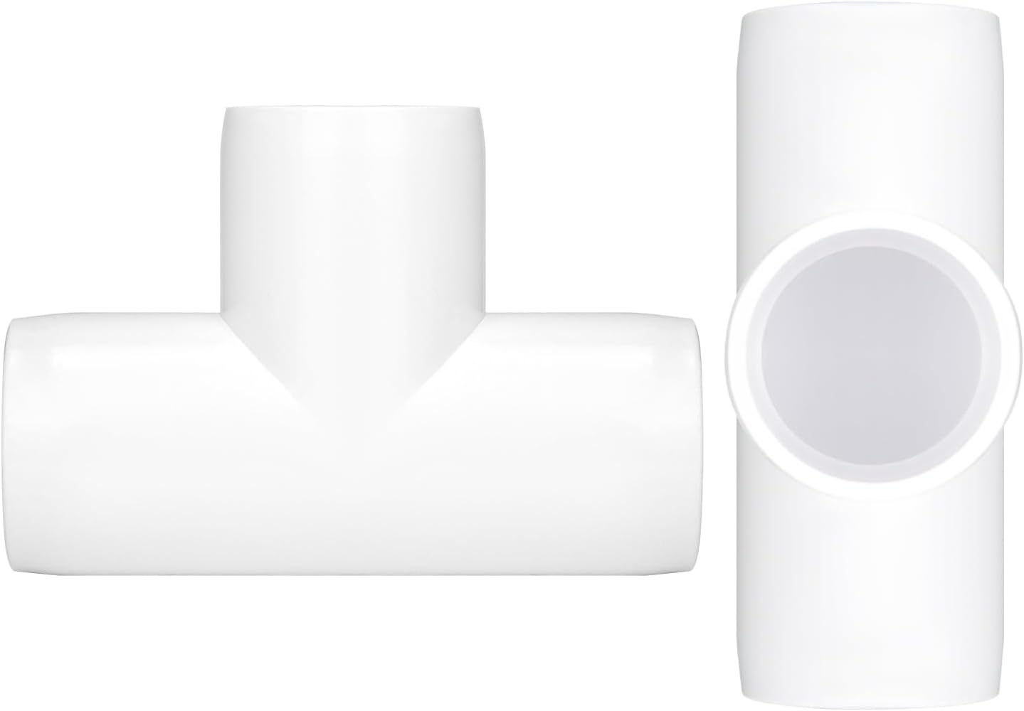 Conectores PVC en T 1pulg 3 vías pack 8 para muebles jardín DIY