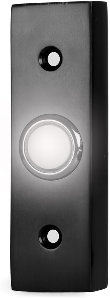 Timbre puerta LED bronce aceitado 3.65x1.10pulg