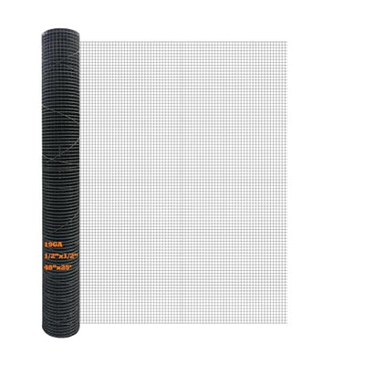 Paño hardware PVC negro 48pulg x25ft 1/2pulg 19GA