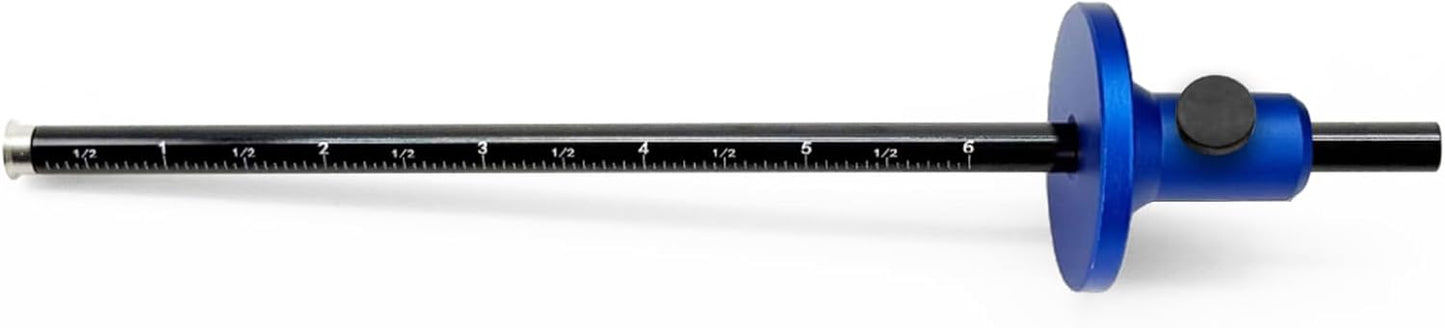 Indicador rueda cuchillo carpintería doble escala
