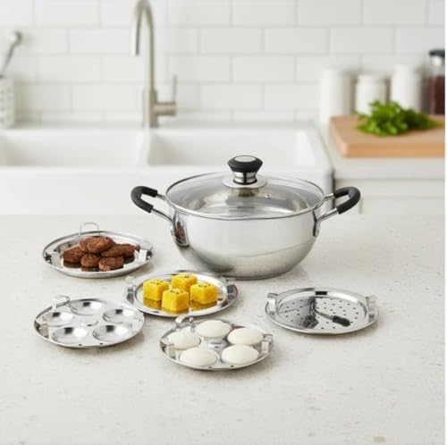 Mini Kadai 5en1 acero inox base inducción compatible gas