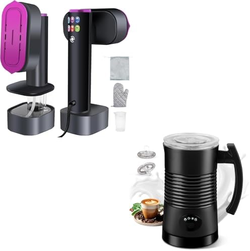 Plancha vapor 2en1 con espumador leche café