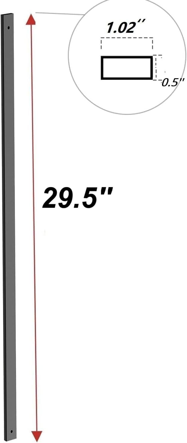 25 Balaustres Cubierta 29.5pulg Rectangulares Metal