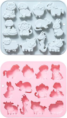 Moldes de silicona de animales y zodiaco para fondant