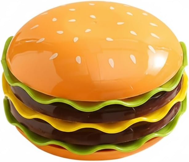 Juego de 7 platos en forma de hamburguesa