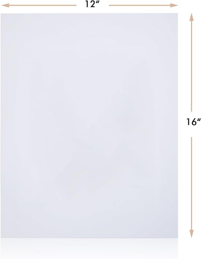 50 Tableros Sin Ácidos 12x16pulg 4 Capas Blanco