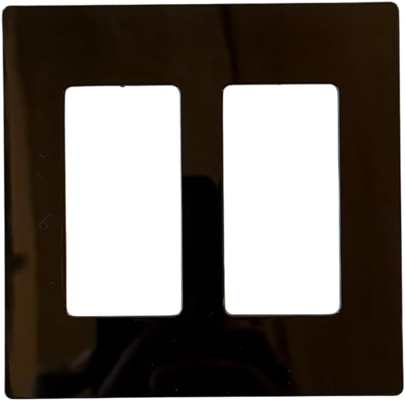 Placa pared Keystone 2 puertos sin tornillos negra