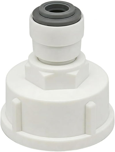 Adaptador conex. rápida plástico blanco RO 1/4" a 1/2"