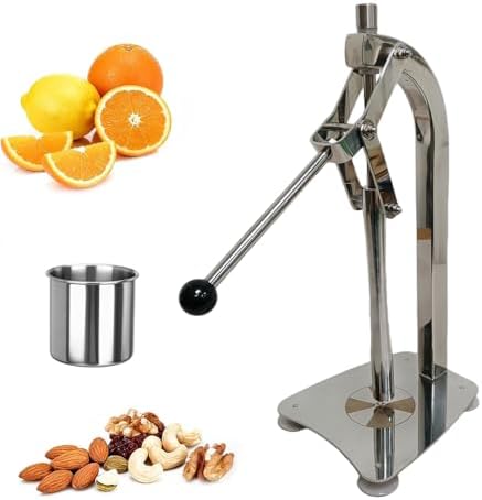 Exprimidor manual acero inox con mango y clip para limones y nueces