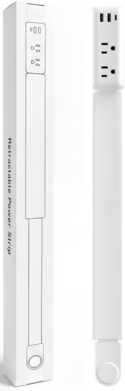 Extensor toma corriente 2 USB-A 1 USB-C 2 tomas 22-34pulg