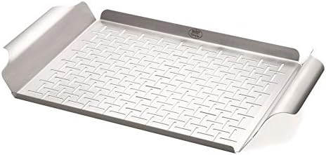 Sartén acero inox ranuras 1/8pulg asas anchas