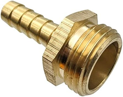 Adaptador manguera jardín latón 3/8x3/4 pulg alta presión