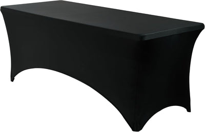 Mantel de elastano ajustable para mesa rectangular color negro