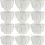 Set 12 Bowls Cerámica Reactiva Blanca