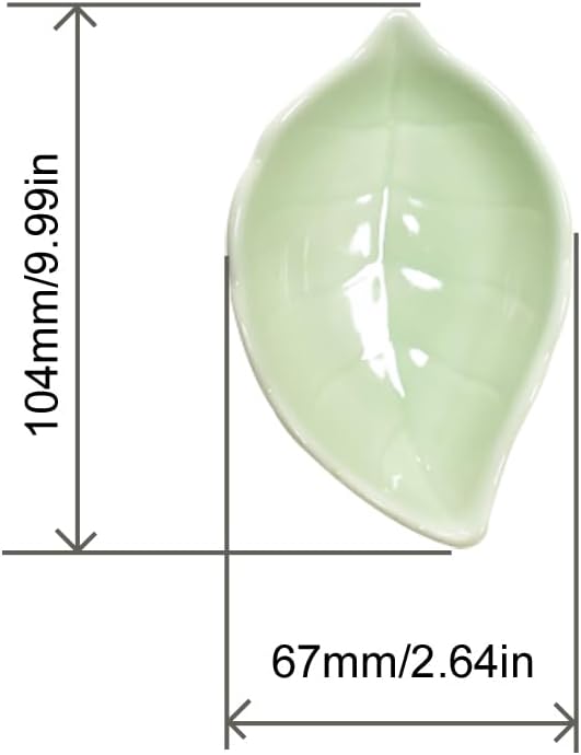 Plato de cerámica dip verde para salsa de soja 6 unidades