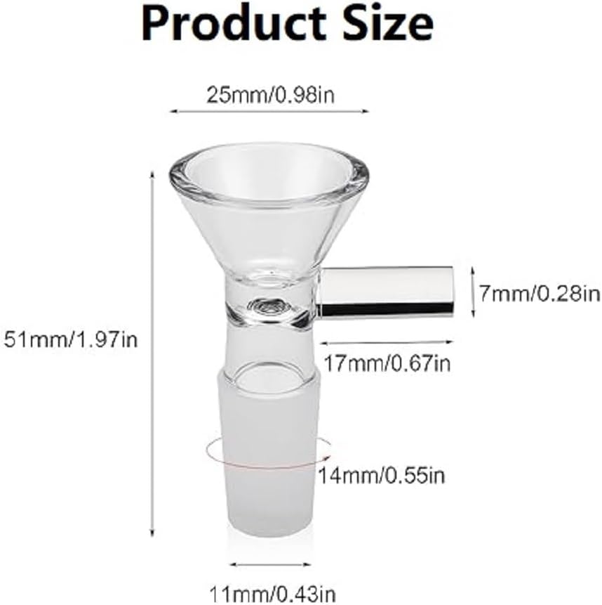 Embudo de vidrio con asa paquete 12 grueso resistente al calor para cocina laboratorio