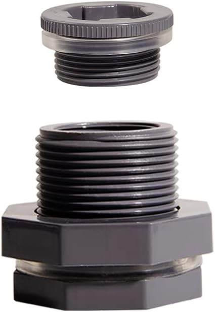 Conector PVC 1/2pulg con tapones para barriles lluvia