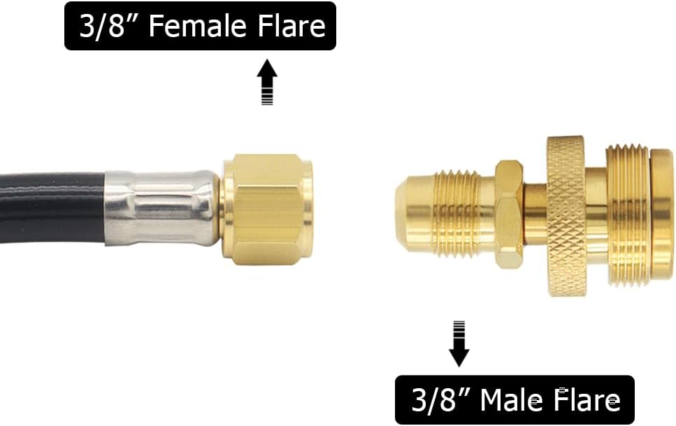 Adaptador regulador tanque propano 1lb 3/8 macho camping