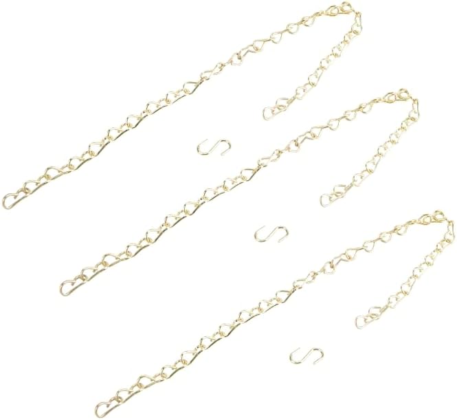 Cadenas 18pulg para cesta colgante set 3 latón 4 ganchos S 10lb