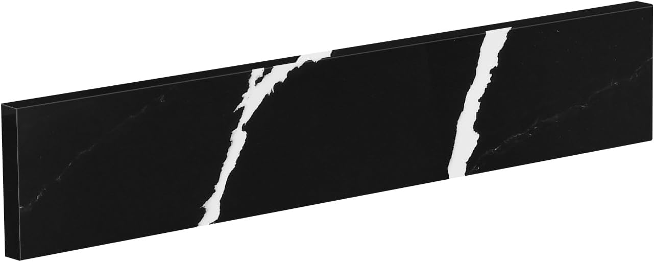 Salpicaduras laterales cuarzo para lavabo 21x4pulg negras
