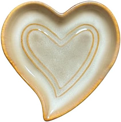 Soporte para cuchara de cerámica con forma de corazón para estufa