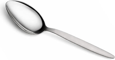 Cuchara de chef gris acero inoxidable 9 pulgadas con cuenco pulido y mango mate