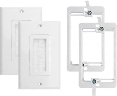 Placa cepillo blanco soporte bajo voltaje cable decorativo TV HDMI