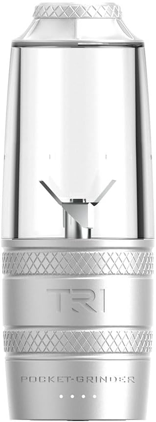 Molinillo hierbas eléctrico acero inox molienda gruesa plateado
