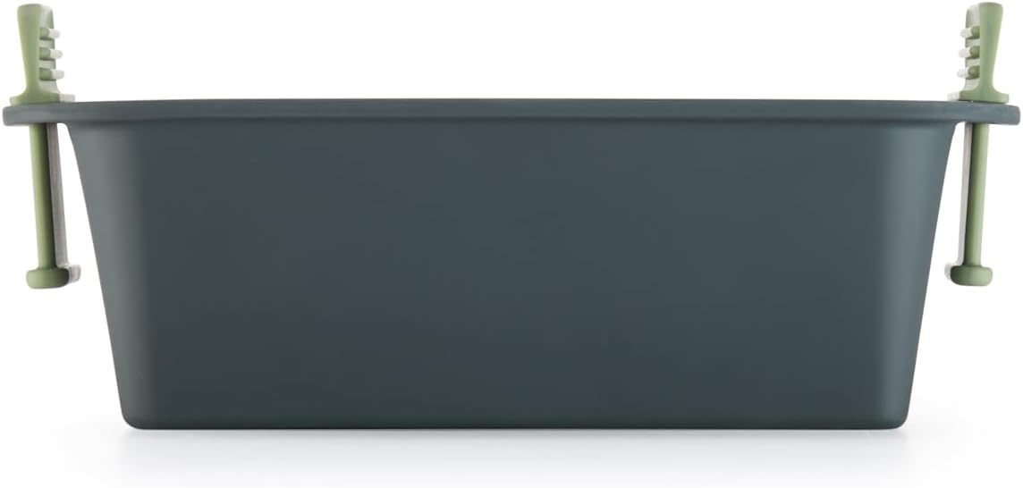 Cesta rectangular freidora aire silicona platino con asas