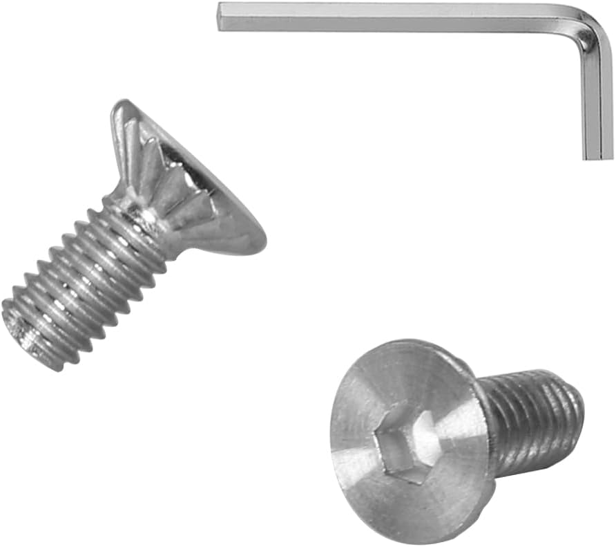 10 Pzas Vidrio Antiderrap Acero Inox Llave Hex M6x1/2