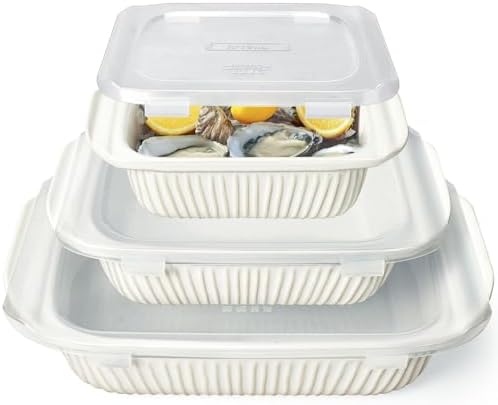 Set 4 Platos Cerámica Aperitivo Relieve 8.5pulg