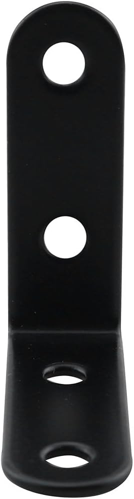 12 Pzas Soportes Acero Inox 90 Grados para Muebles Negro