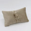 Almohada terciopelo para posar bebé con diadema bronceado