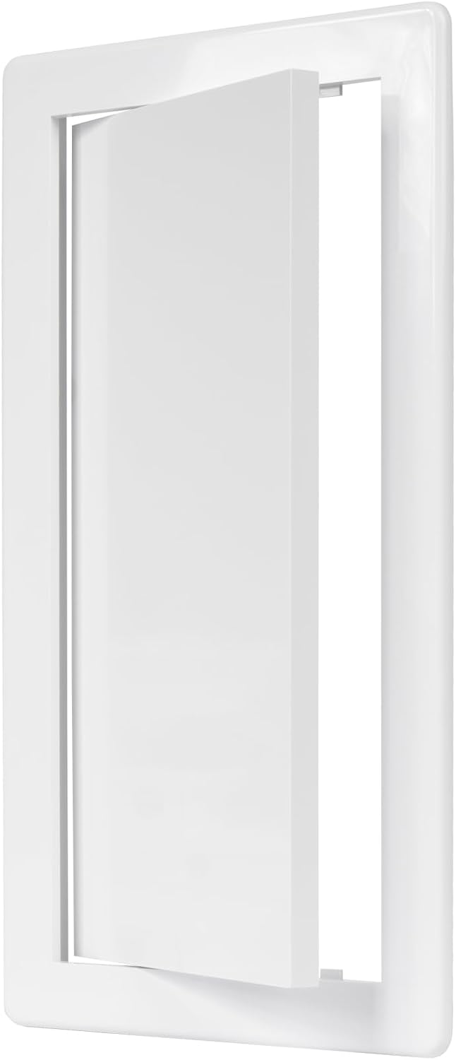 Panel acceso plástico blanco 6x12pulg para yeso con alarma