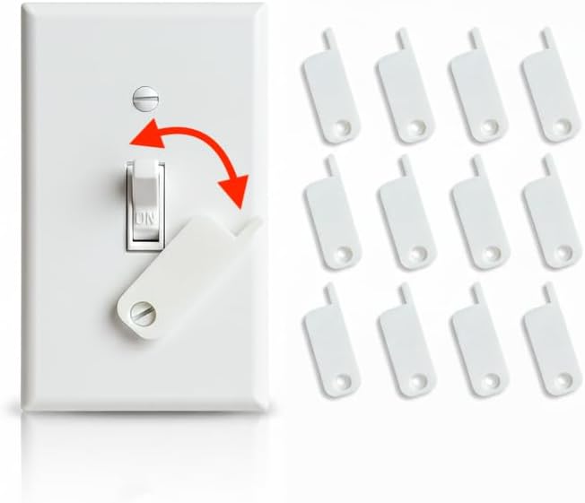 12 Protectores Interruptor Palanca Blanco Seguridad Niños