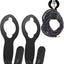 Soporte metal perchas manguera jardín 50pulg