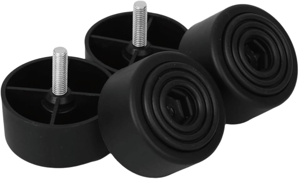 4 Pzas Patas Mesa Negro 35mm M8 Base Antideslizante