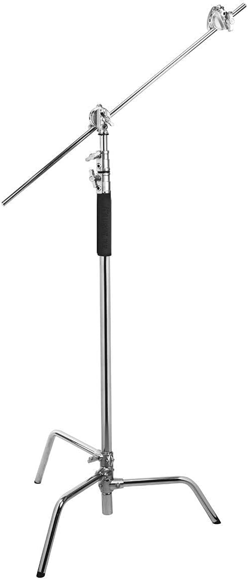 Kit soporte luz 10ft base tortuga 2 cabezales GOBO cromado