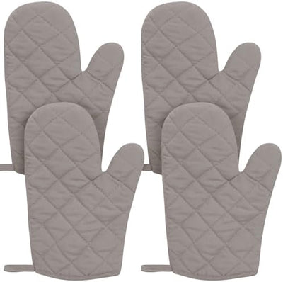 Guantes de horno suaves antideslizantes con forro acolchado extra largo
