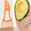 Herramienta corte aguacate 3en1 pelador naranja
