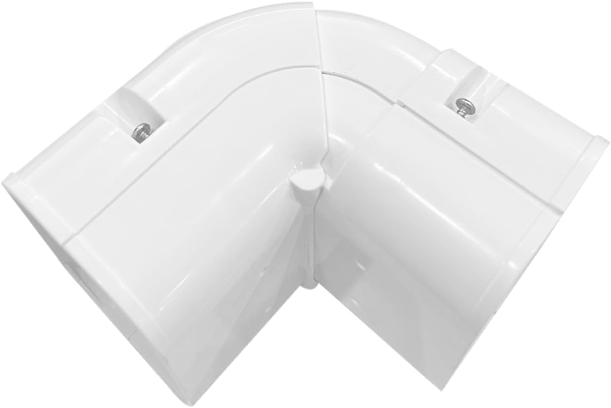 Kit cubiertas PVC para mini split 4pulg codo ajustable blanco
