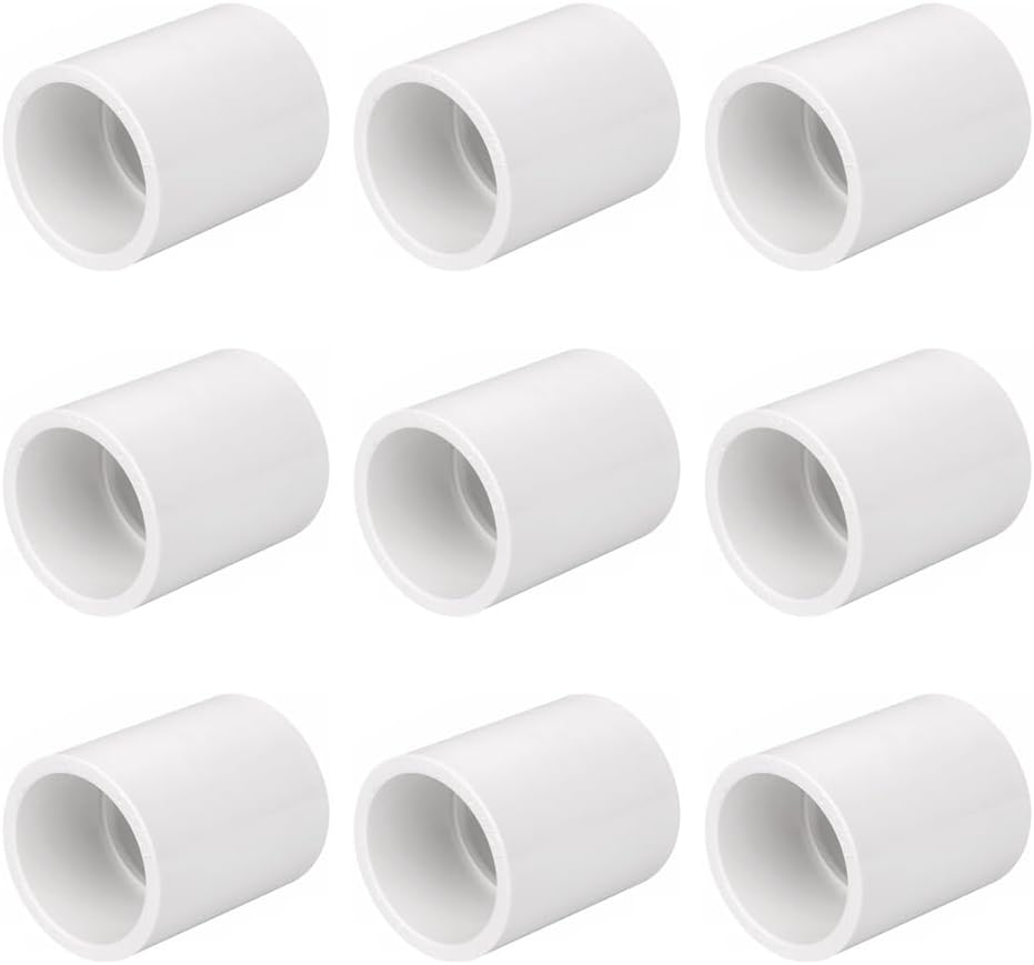 9 Pzas Adaptador PVC 1pulg Socket x Socket Riego Goteo