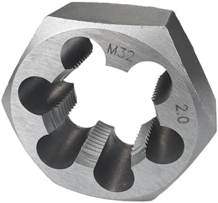 Hex. M32 x 2,0 muere reenhebrado hilo acero derecho