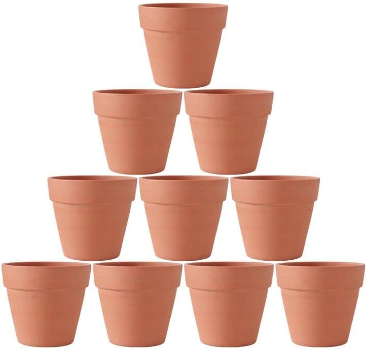 10 Macetas Terracota 4pulg para Suculentas y Cactus con Drenaje