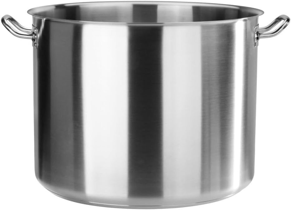 Olla de acero inoxidable 18/8 de 60 cuartos de galón con tapa
